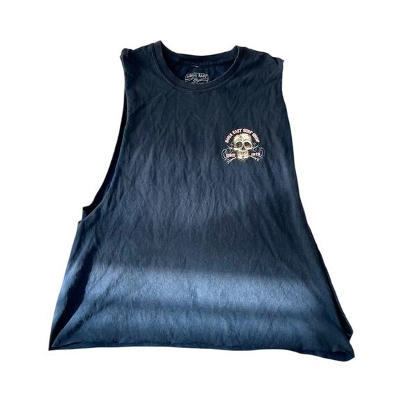 Aqua East Surfshop Grunge tank with open sleeves and skull deisgn - Picture 5 of 8